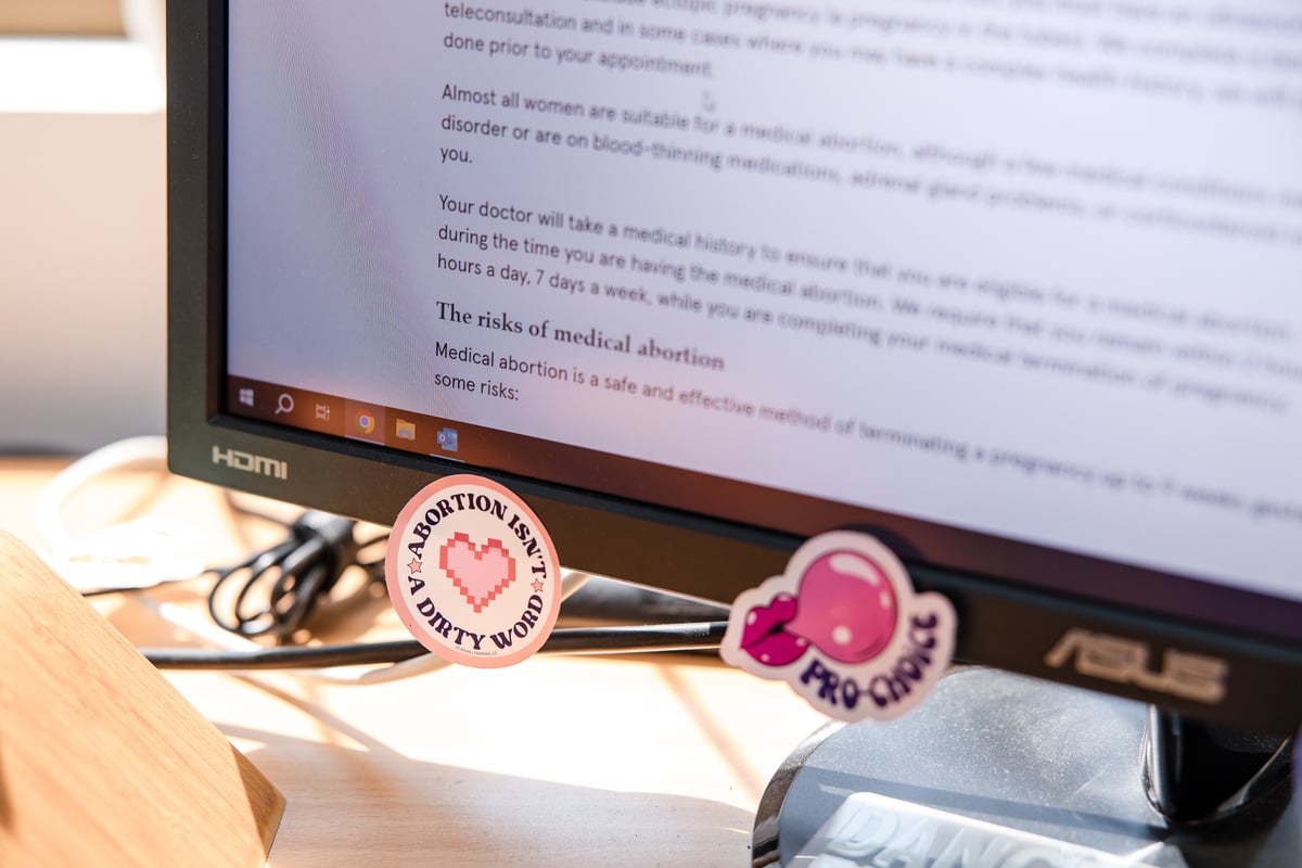 Stickers on Computer Monitor